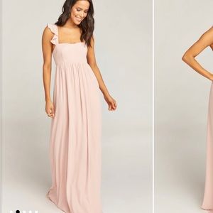 Show me Your MuMu June maxi dress in dusty blush crisp